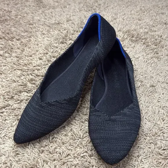 Rothy’s Women The Point Black Flats Size 9 - Picture 3 of 11